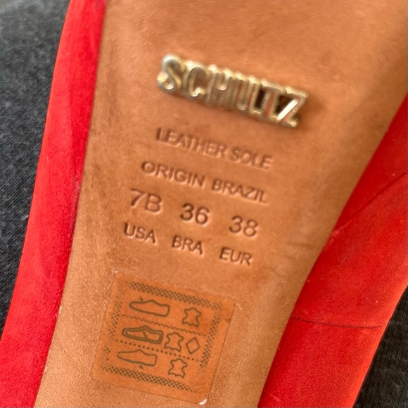 Schutz Platform Peep Toe Heels Red Size 7 (EU 38) - Picture 8 of 8